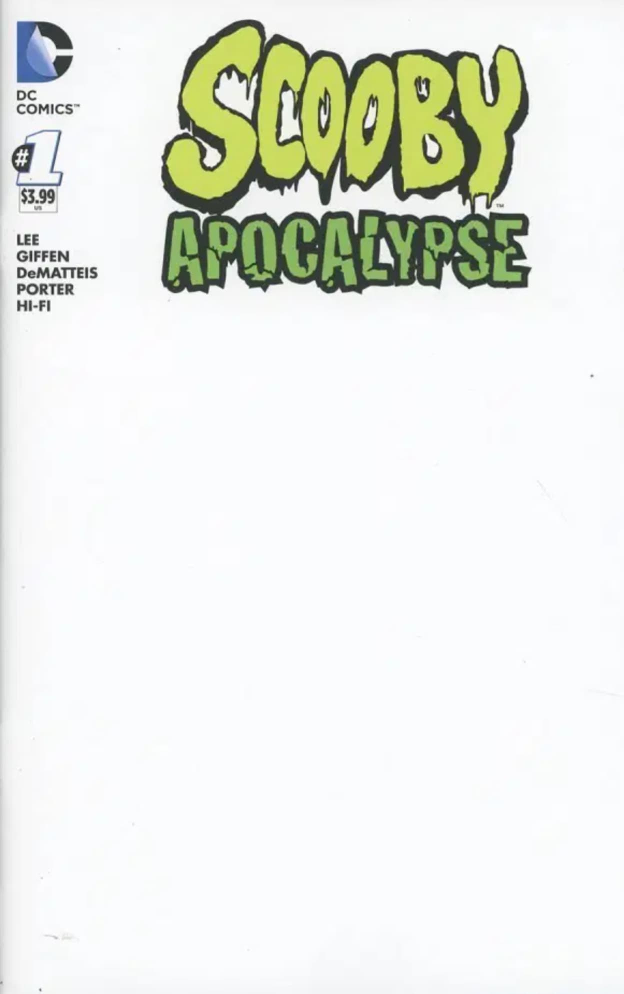 Scooby Apocalypse #1 Blank