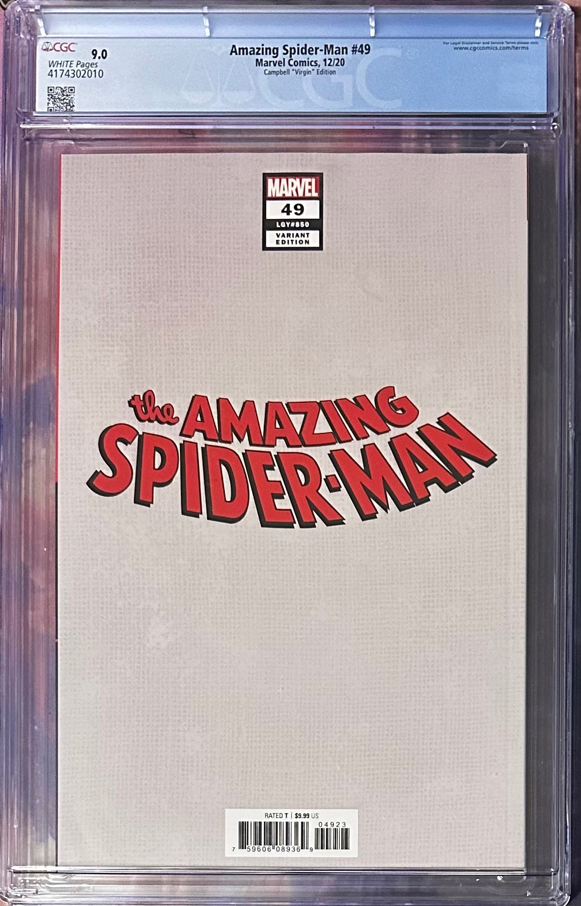 Amazing Spider-Man #49 1:500 J Scott Campbell #850 CGC 9.0