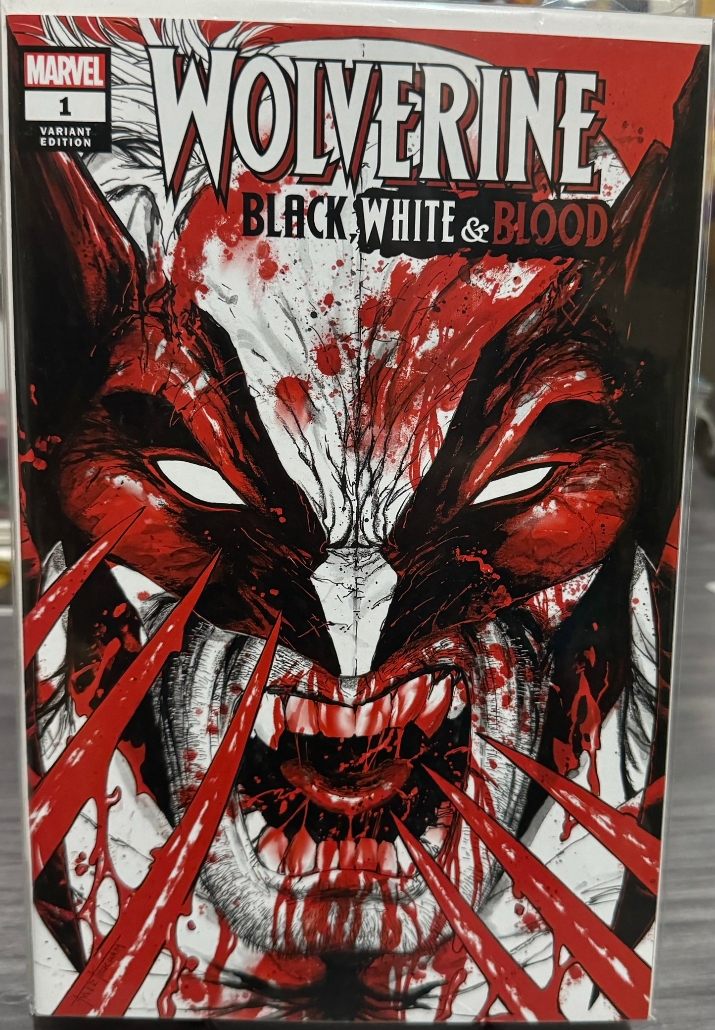 Wolverine black white blood 1