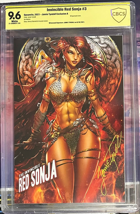 THE INVINCIBLE RED SONJA #3 - JAMIE TYNDALL- LTD. TO 250 CBCS 9.6