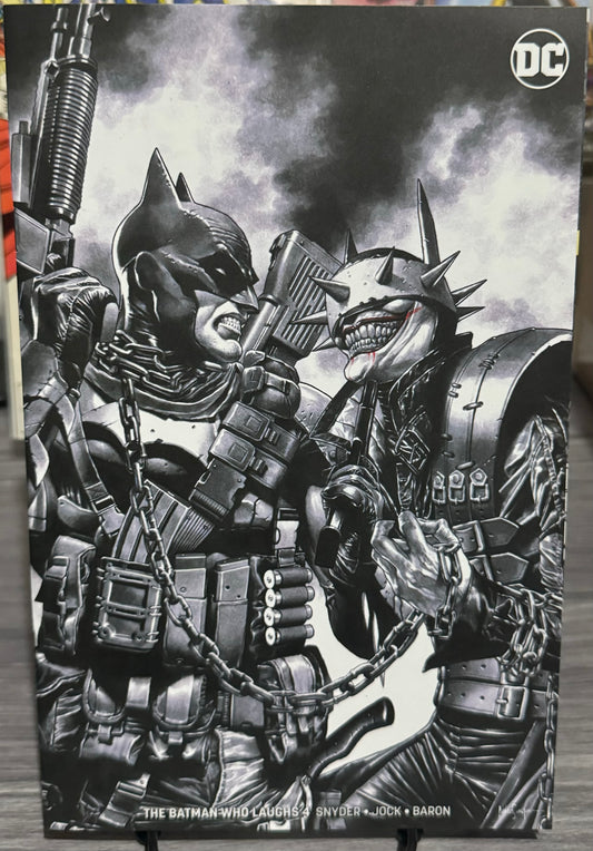 The Batman Who Laughs #4 Minimal Trade Dress Sketch cover Mico Suayan