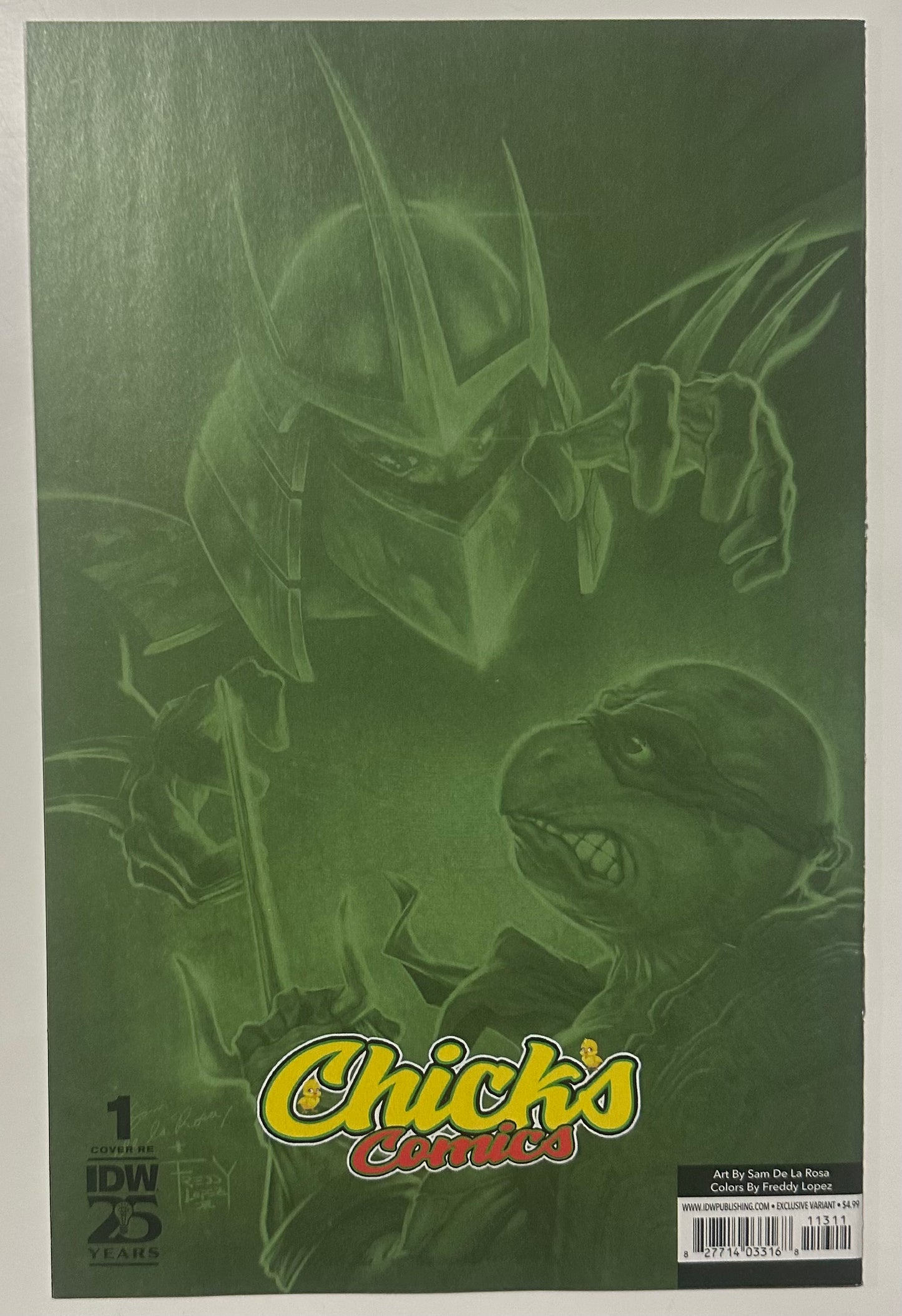 Teenage Mutant Ninja Turtles #1 Signed by Sam de la Rosa Virgin Cover