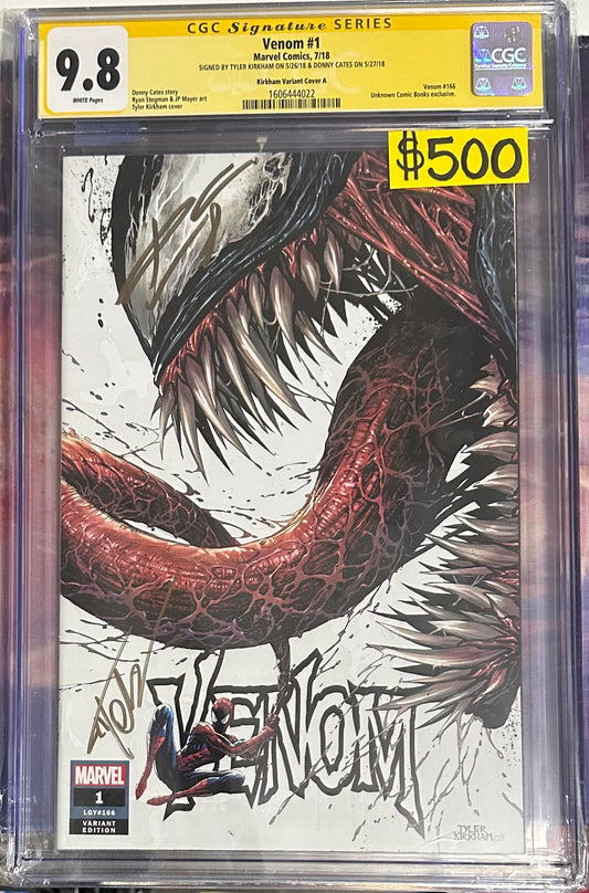 Venom #1 Double Signed CGC 9.8