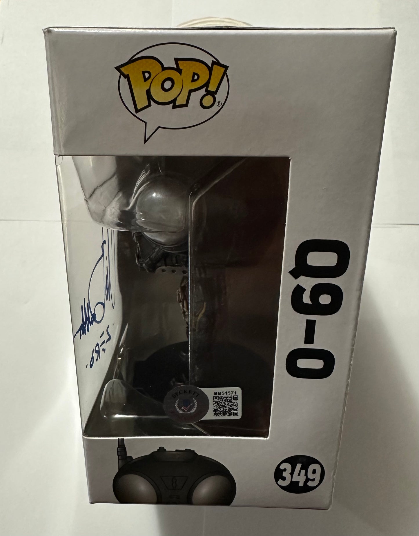 Chris Bartlett Autographed/Signed Star Wars Q9-0 Funko POP #349 Beckett COA